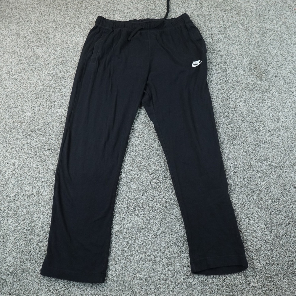 Nike Pants Mens L Black Drawstring Warmup Jogger Sweatpants Athletic Workout Gym